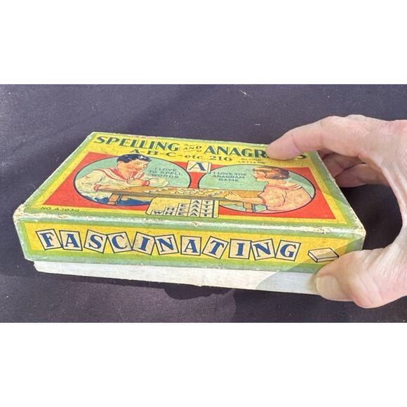 Vintage 1930s Springfield Photo Mount Co Game - Spelling and Anagrams game -T26 - Picture 2 of 6